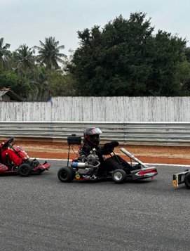 Race action at Kari Motor Speedway